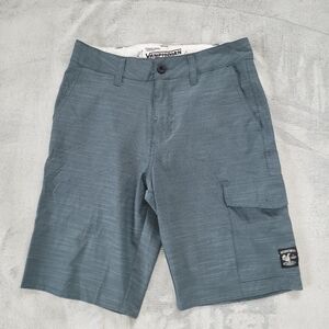 VANS Vanphibian Mens Size 28 Flat Front Quick Dry Blue/Green Heathered Shorts